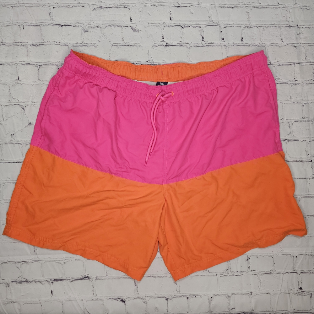 George Pink and Orange Swim Trunks